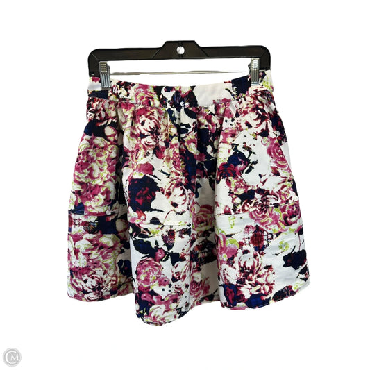 Skirt Midi By Express In Black & Pink, Size: M