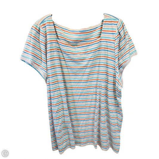 Top Short Sleeve By St Johns Bay In Striped Pattern, Size: 2x