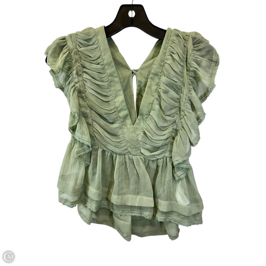 Top Short Sleeve By Forever 21 In Green, Size: L
