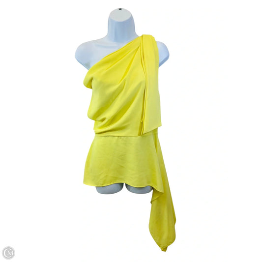 Top Sleeveless Designer By Bcbgmaxazria In Yellow, Size: M