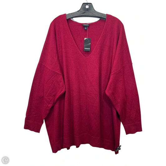Sweater By Torrid In Red, Size: 4x