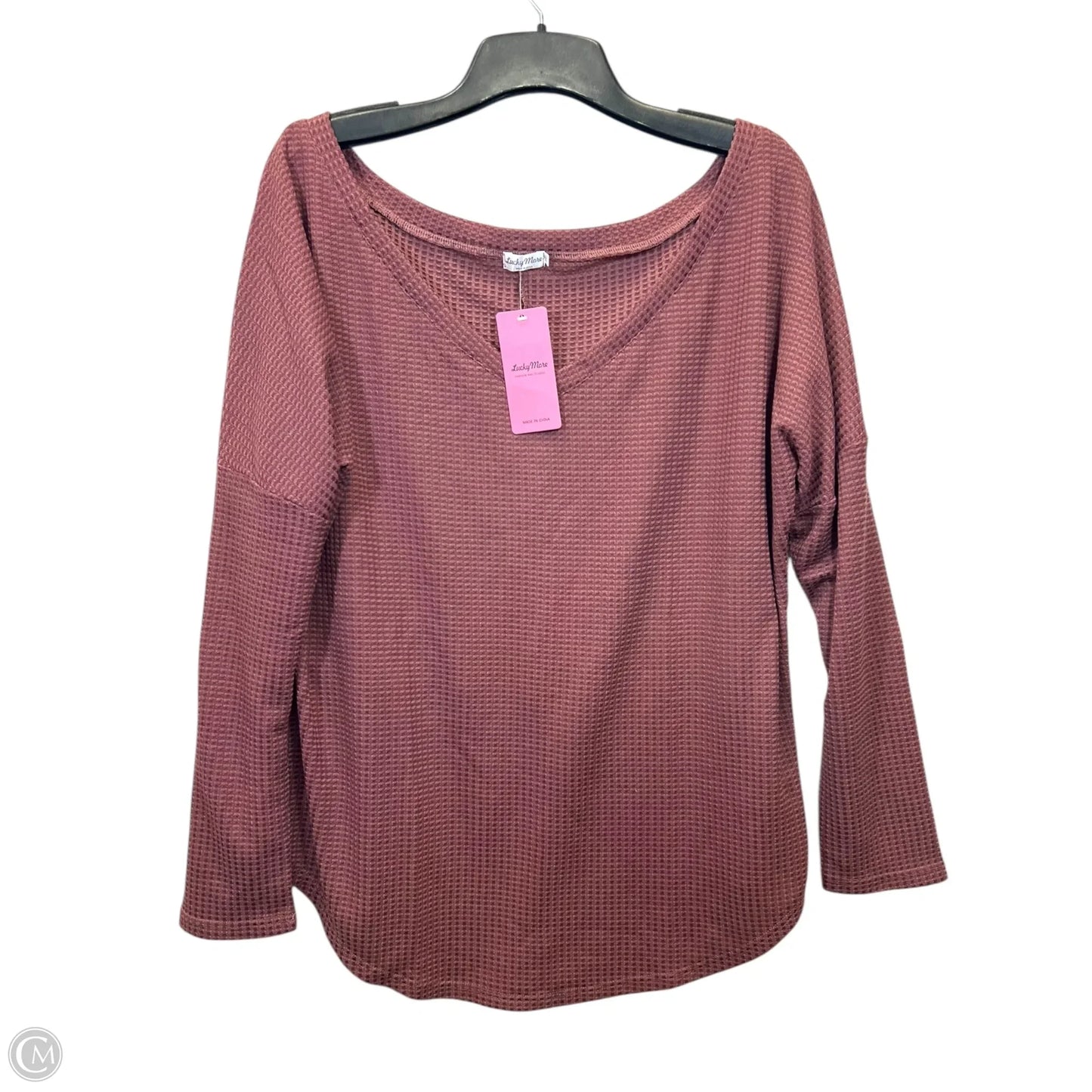 Top Long Sleeve By Lucky Mare In Pink, Size: Xxl