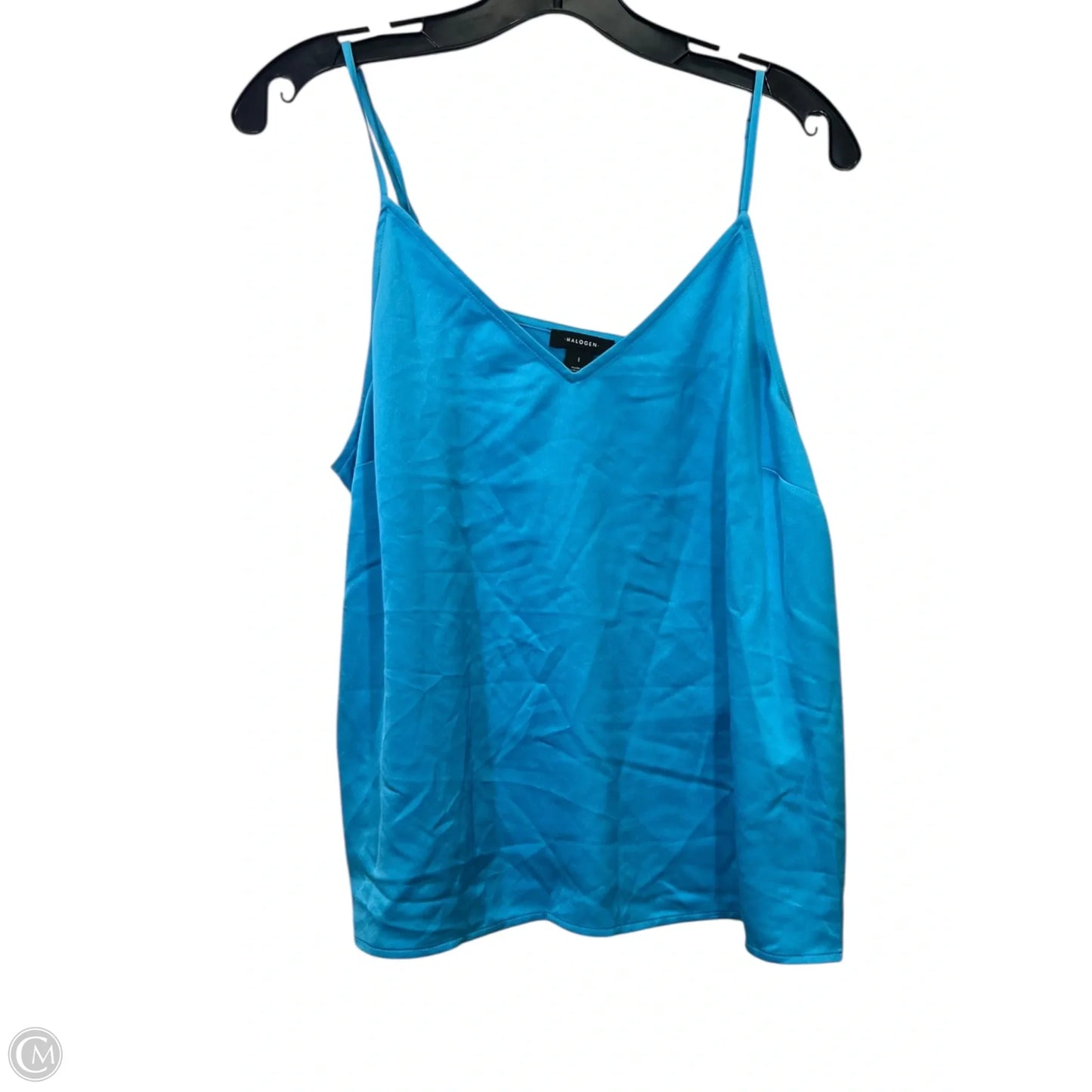 Top Sleeveless By Halogen In Blue, Size: L