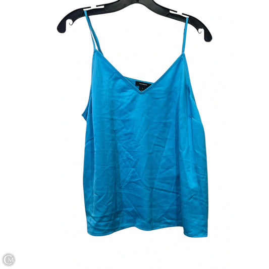 Top Sleeveless By Halogen In Blue, Size: L