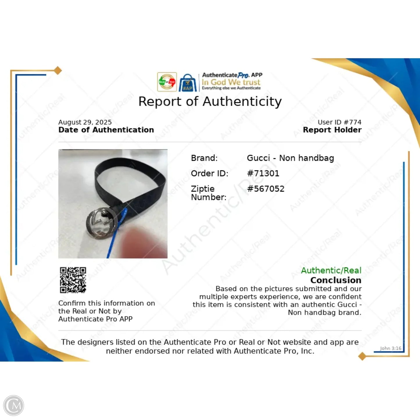 Belt Luxury Designer By Gucci