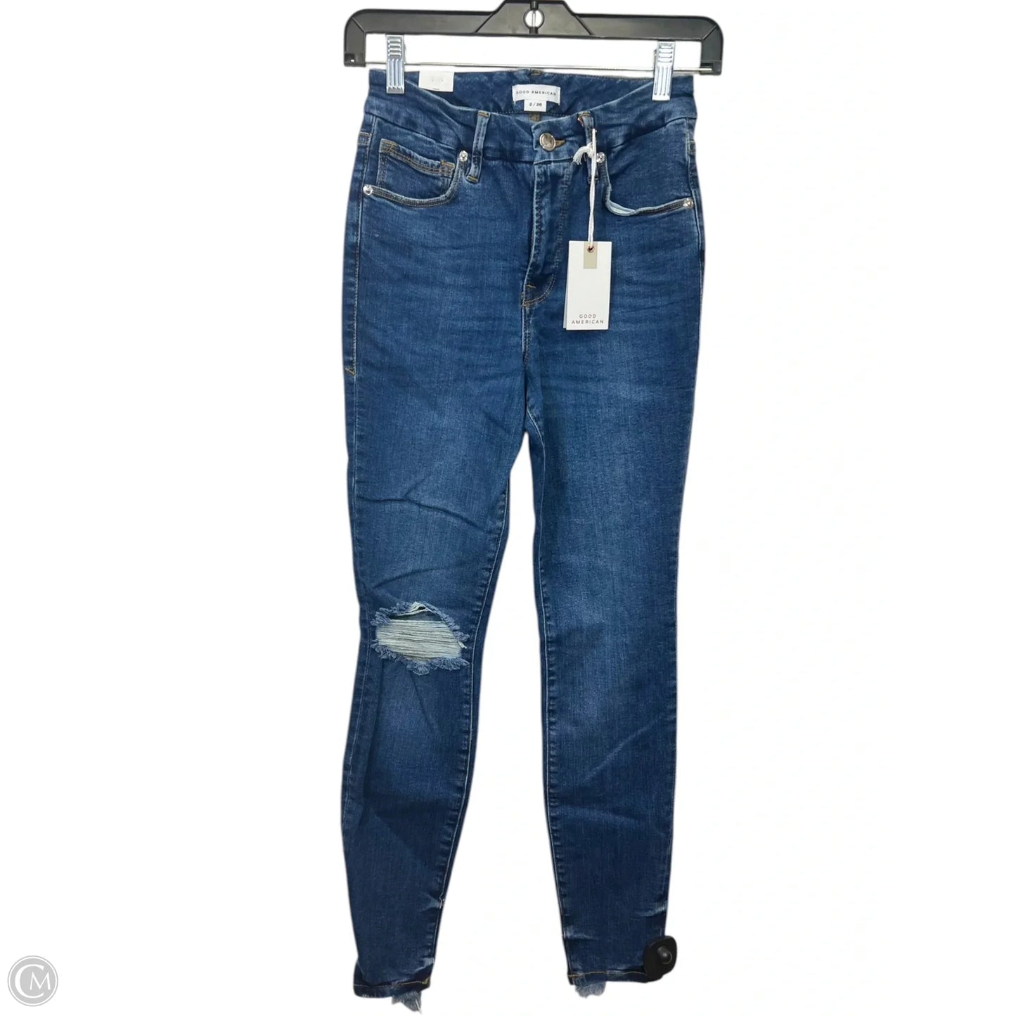 Jeans Designer By Good American In Blue Denim, Size: 2
