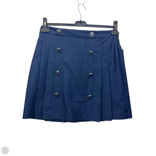 Skirt Designer By Karl Lagerfeld In Blue & Silver, Size: S