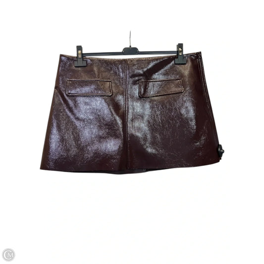 Skirt Mini & Short By H&m In Maroon, Size: Xl