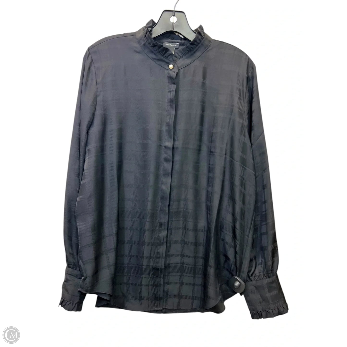 Top Long Sleeve By Ann Taylor In Black, Size: L