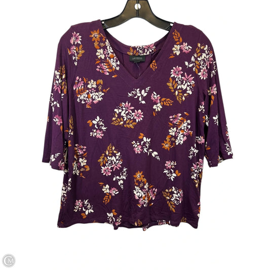 Top Short Sleeve By J. Jill In Purple, Size: Sp