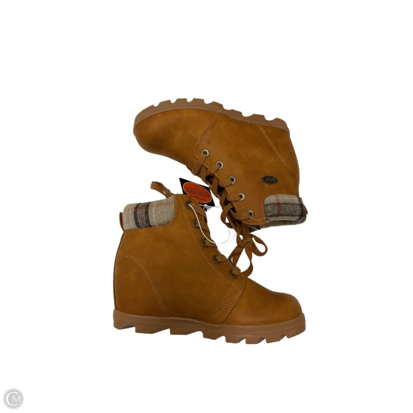 Boots Ankle Heels By Lugz In Tan, Size: 6.5