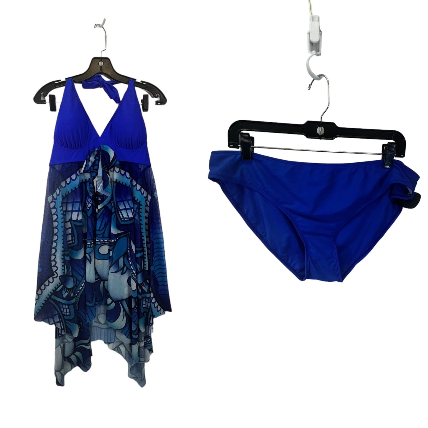 Blue & White Swimsuit Clothes Mentor, Size Xl