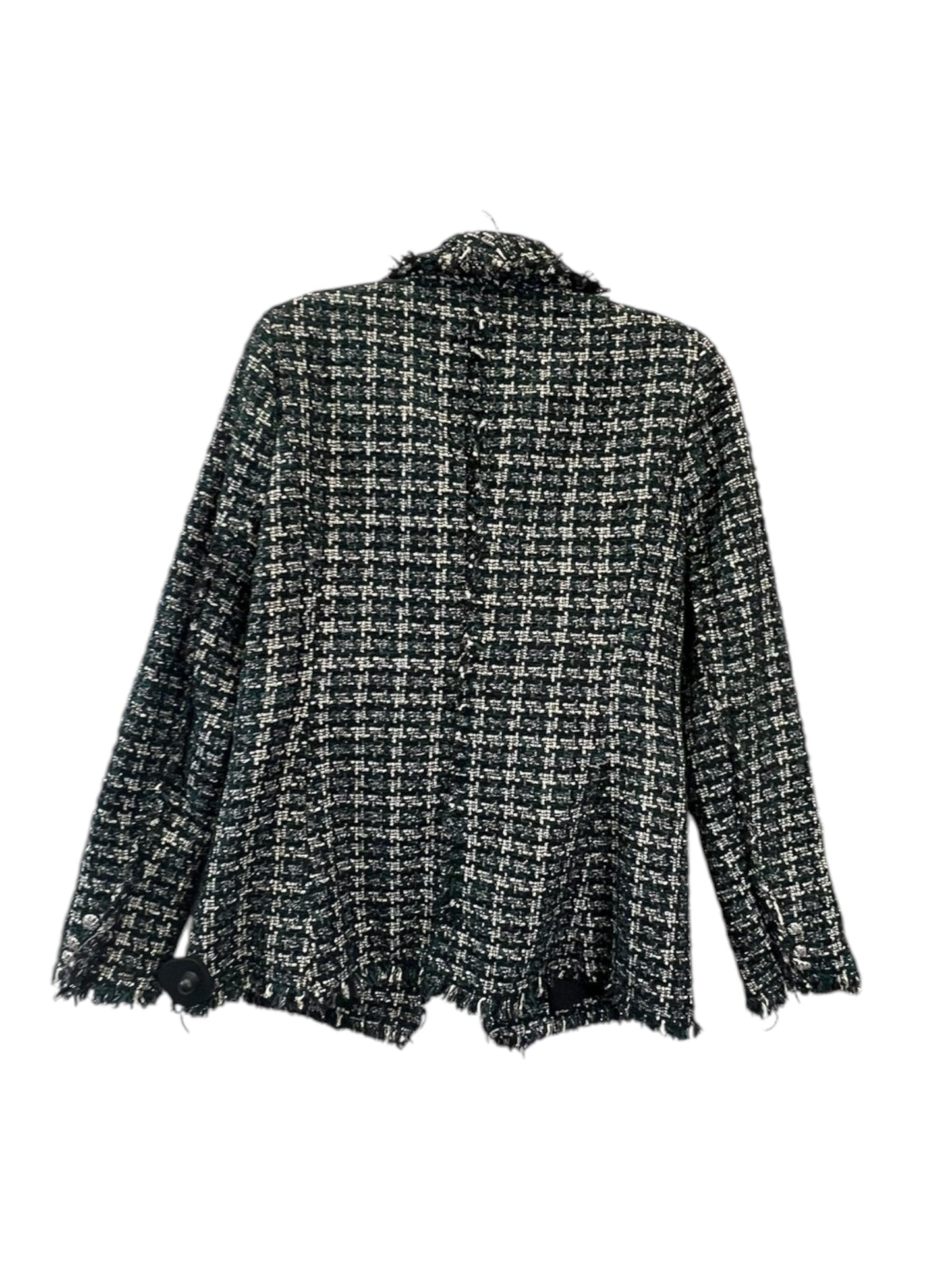 Blazer Designer By Rachel Zoe In Black & Green, Size: M