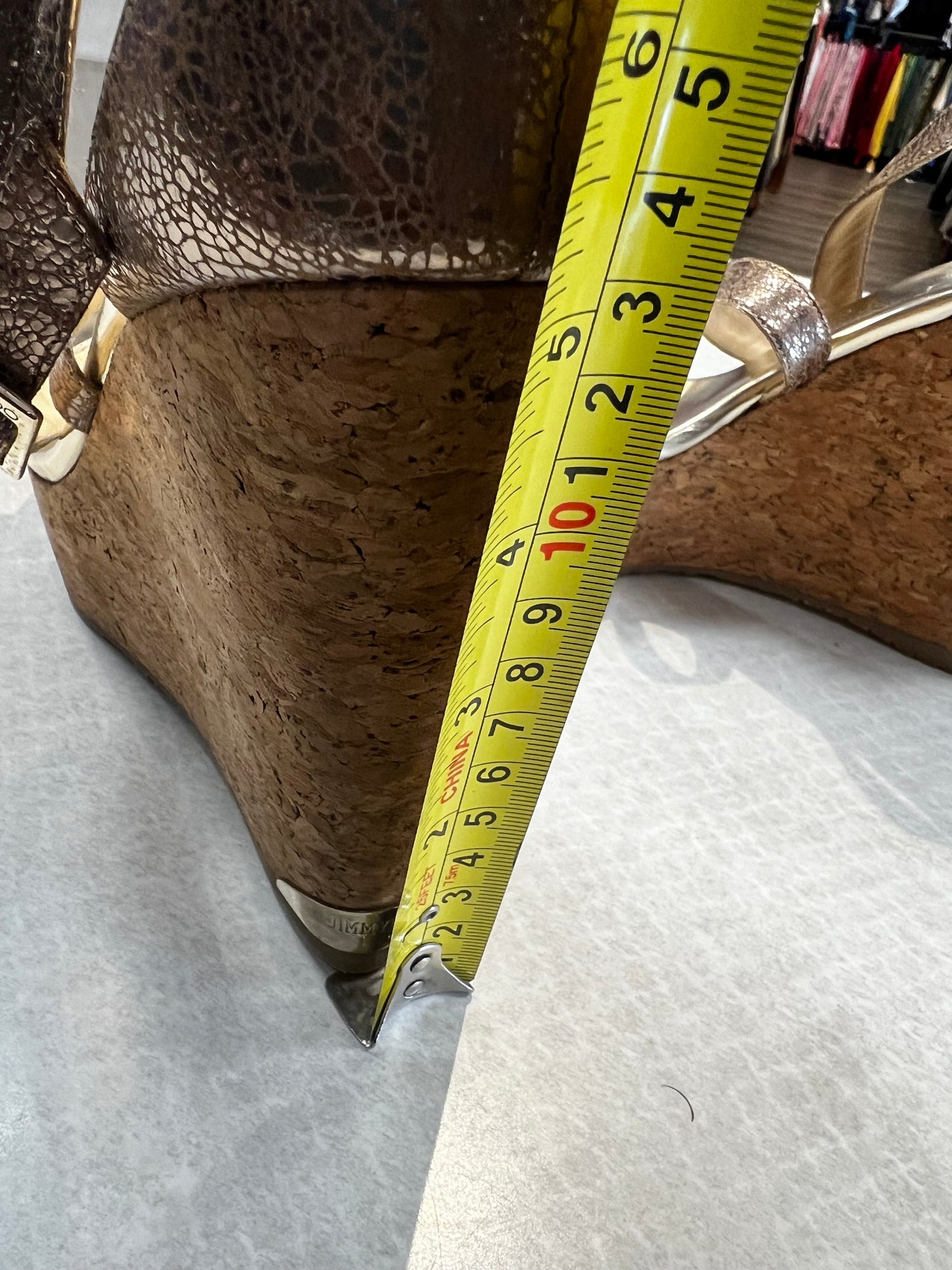 Gold Sandals Luxury Designer Jimmy Choo, Size 11