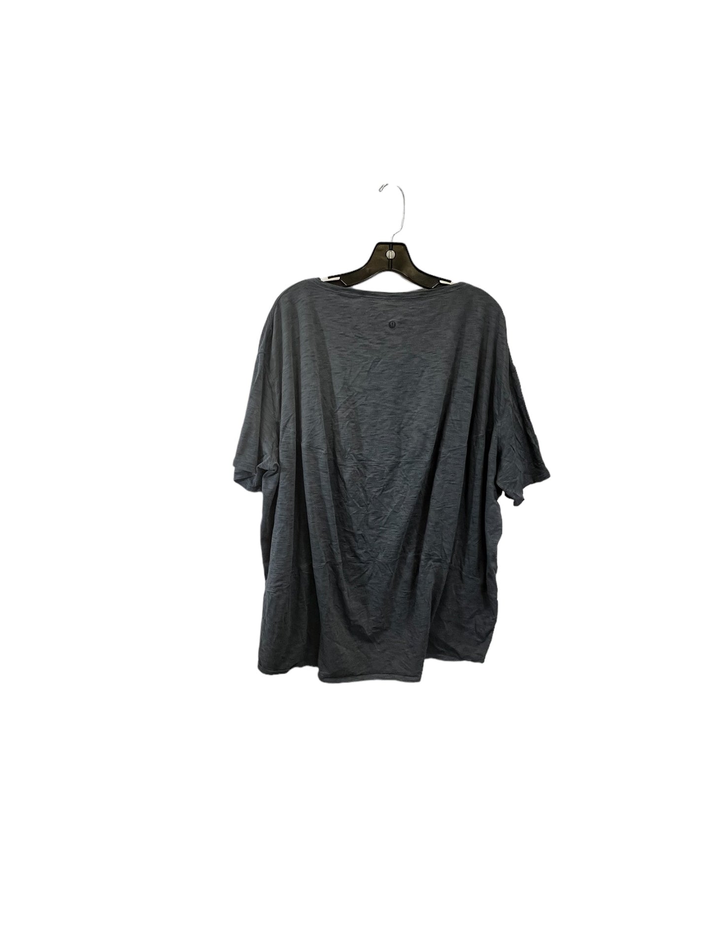 Grey Athletic Top Short Sleeve Lululemon, Size 1x