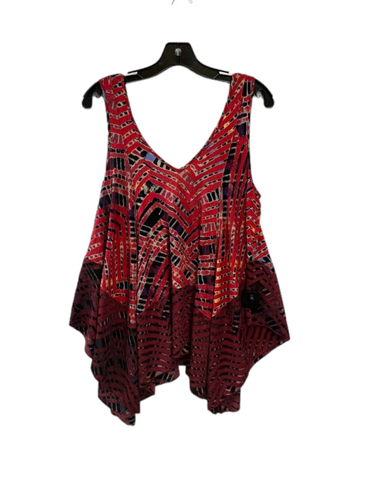 Black & Red Top Sleeveless Free People, Size Xs