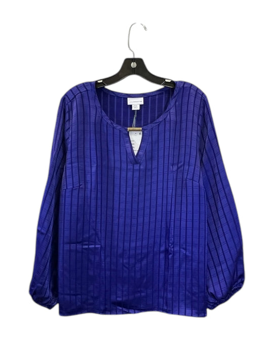 Top Long Sleeve By Liz Claiborne In Purple, Size: Xxl