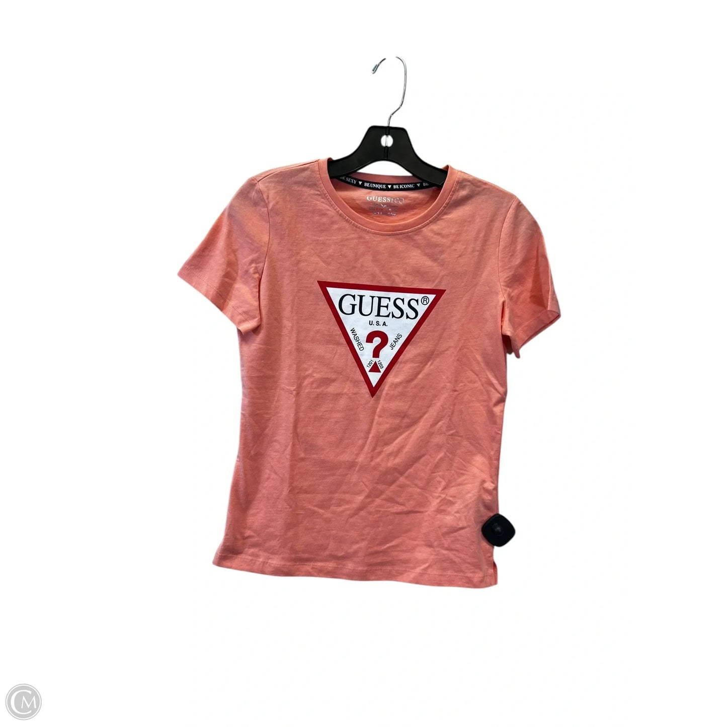 Top Short Sleeve Basic By Guess In Peach, Size: S