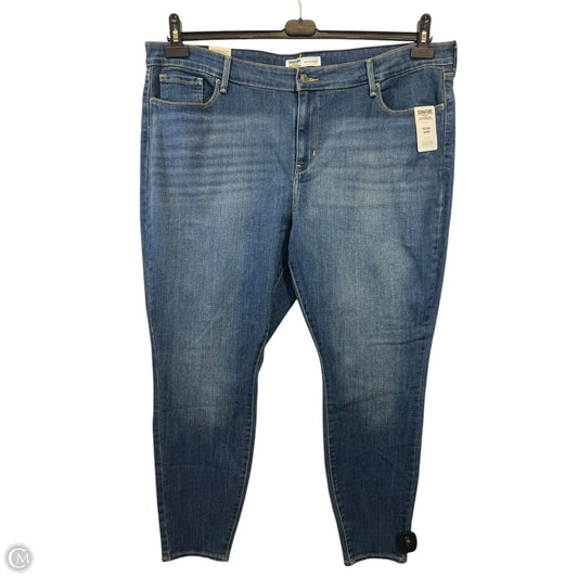 Jeans Skinny By Levis In Blue Denim, Size: 22