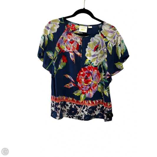 Top Short Sleeve Designer By Maeve In Floral Print, Size: Xs