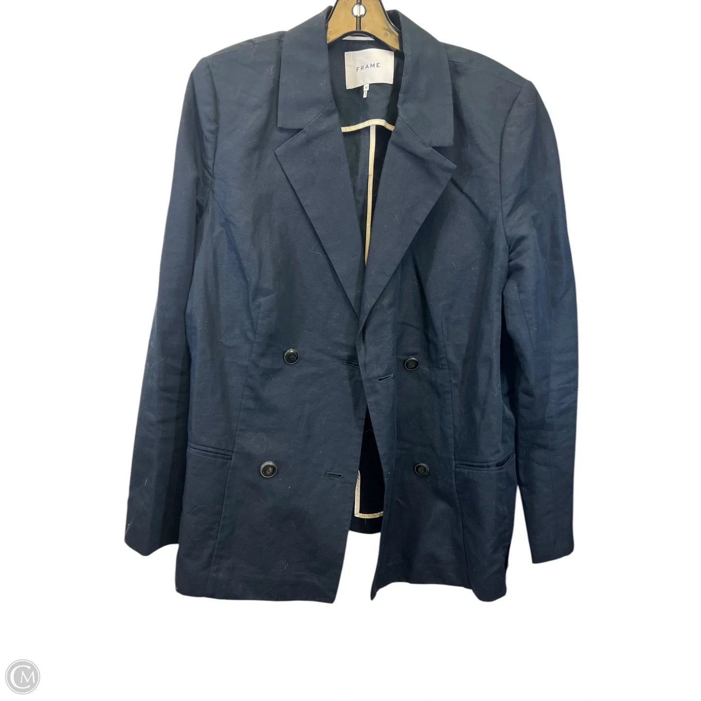 Blazer Designer By Frame In Navy, Size: L