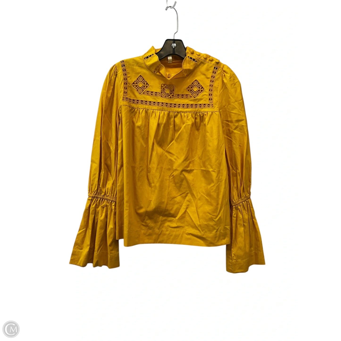 Top Long Sleeve By Free People In Yellow, Size: S