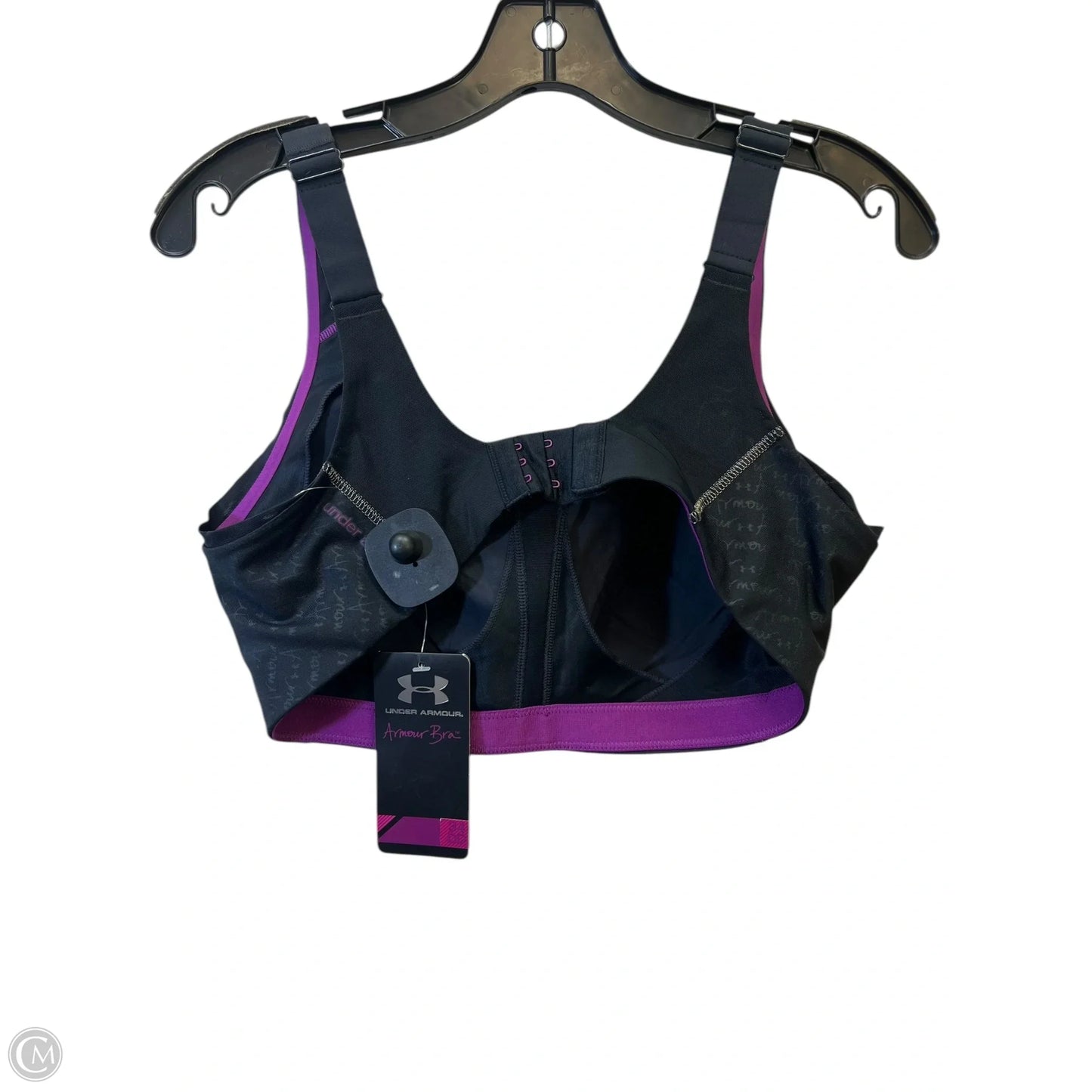 Athletic Bra By Under Armour In Black & Purple size 34DD