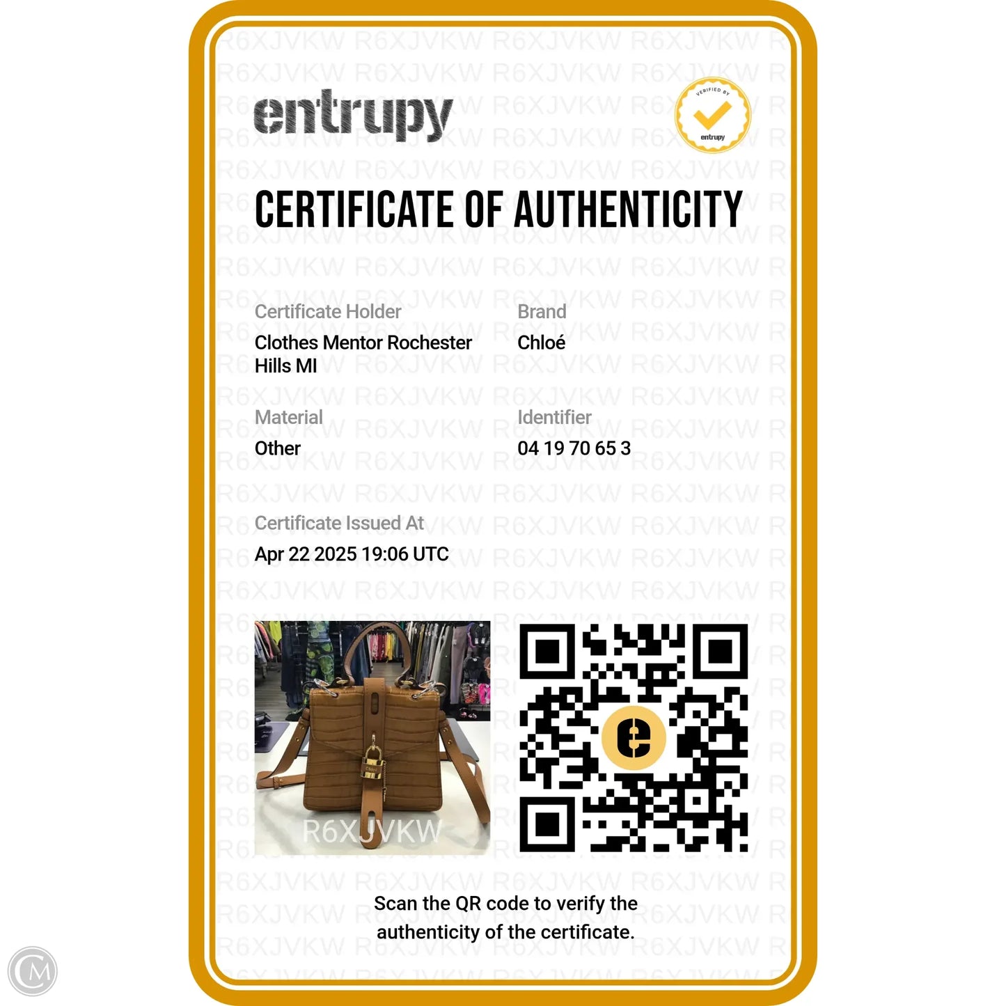 Handbag Designer By Chloe, Size: Medium