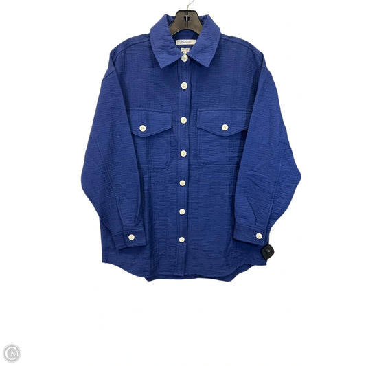 Top Long Sleeve By Madewell In Navy, Size: Xs
