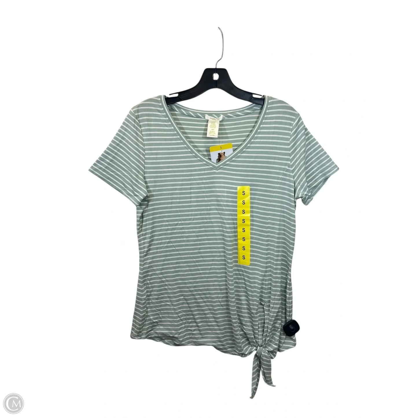 Top Short Sleeve By Matty M In Striped Pattern, Size: S