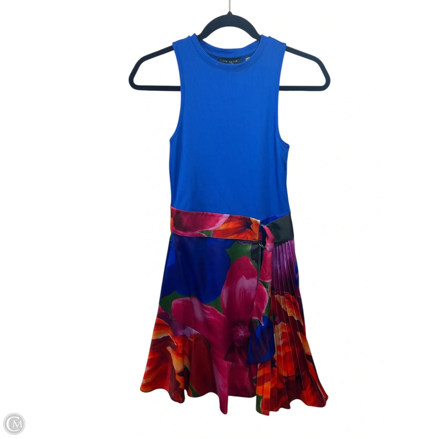 Dress Designer By Ted Baker In Blue & Red, Size: Xs
