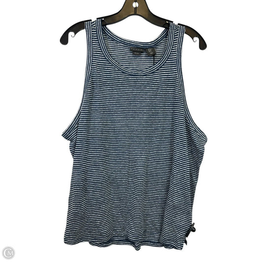 Top Sleeveless By T Tahari In Blue & White, Size: Xl