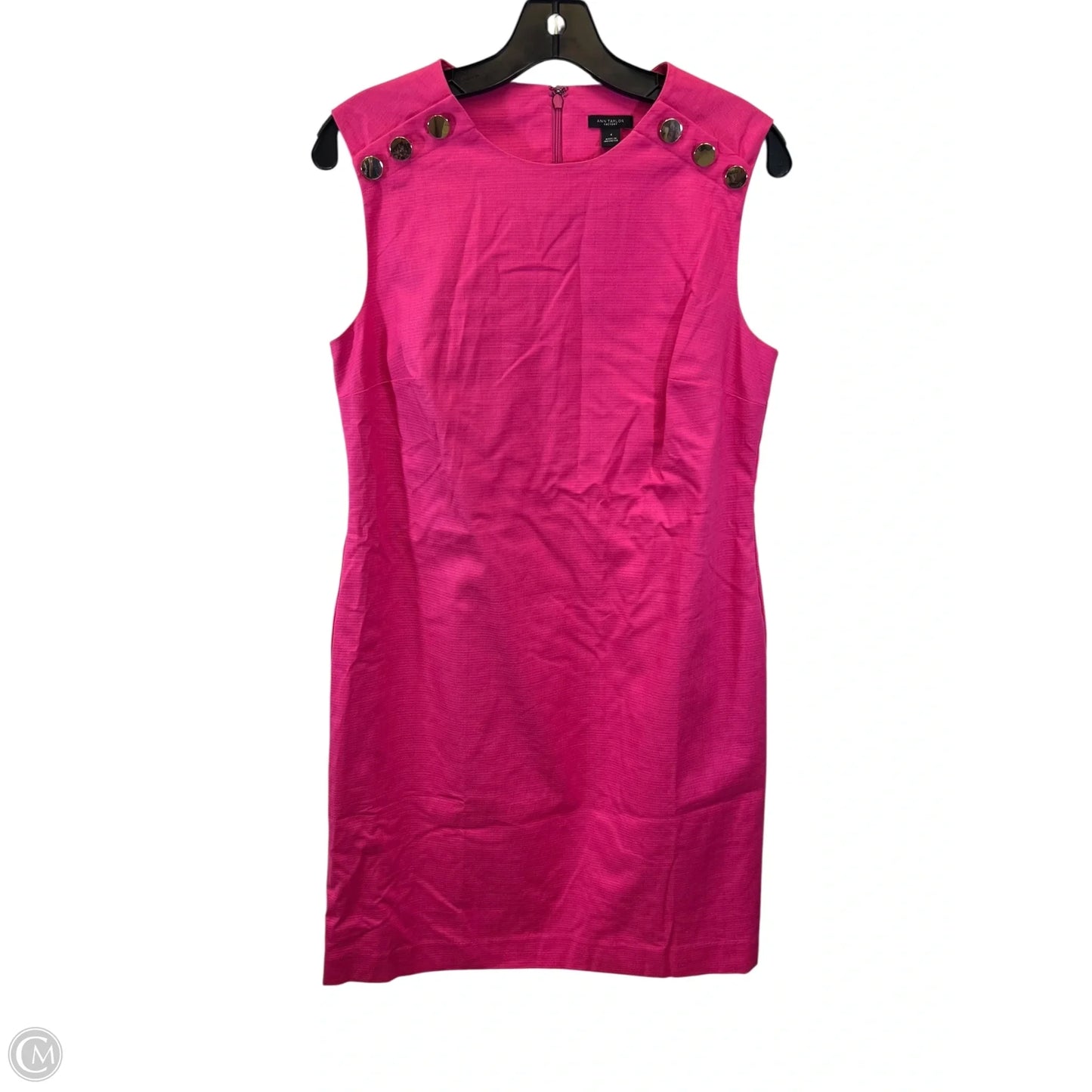 Dress Casual Midi By Ann Taylor In Pink, Size: S