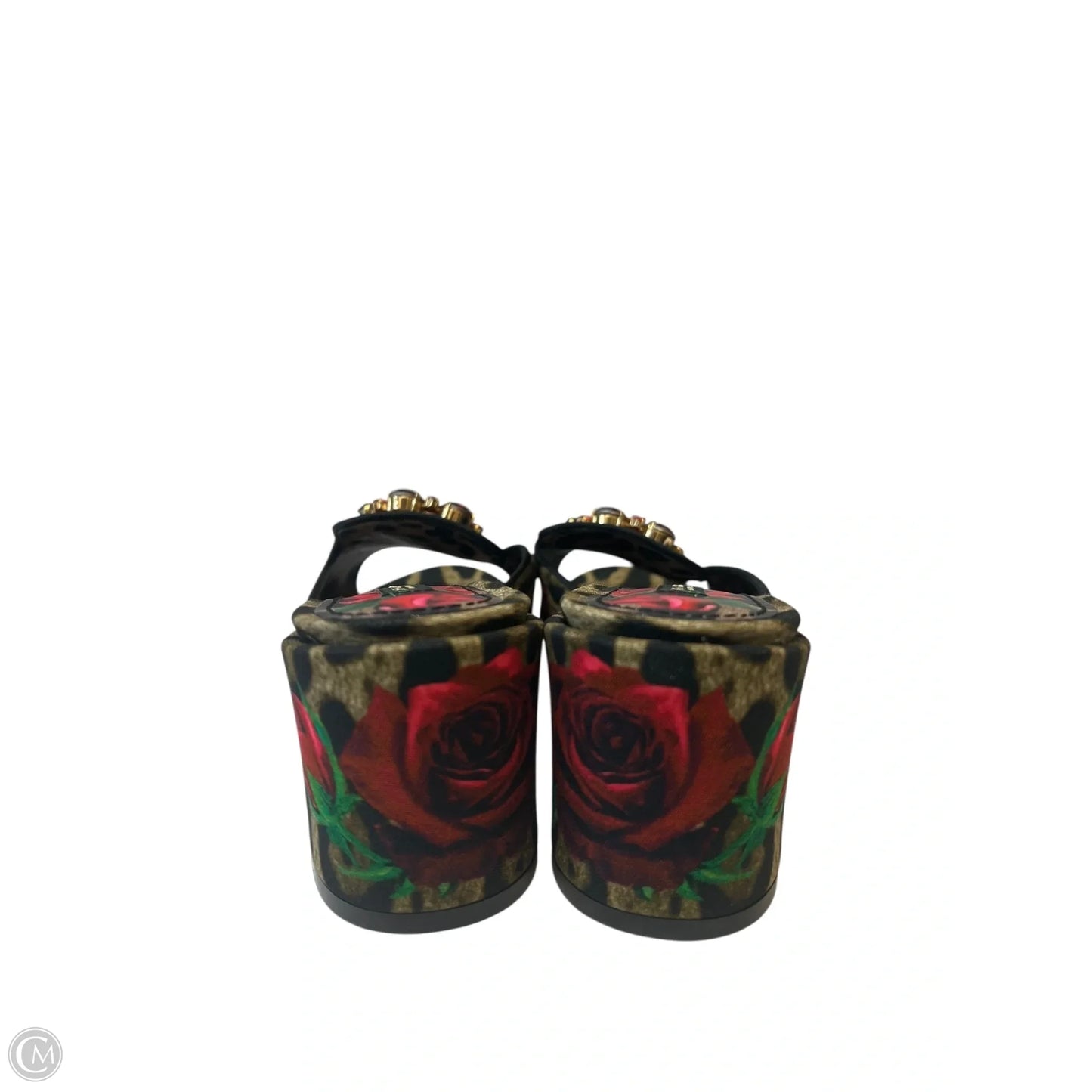 Sandals Luxury Designer By Dolce And Gabbana In Animal Print, Size: 7