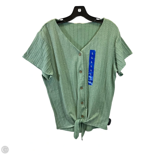 Top Short Sleeve By Weatherproof In Green, Size: L