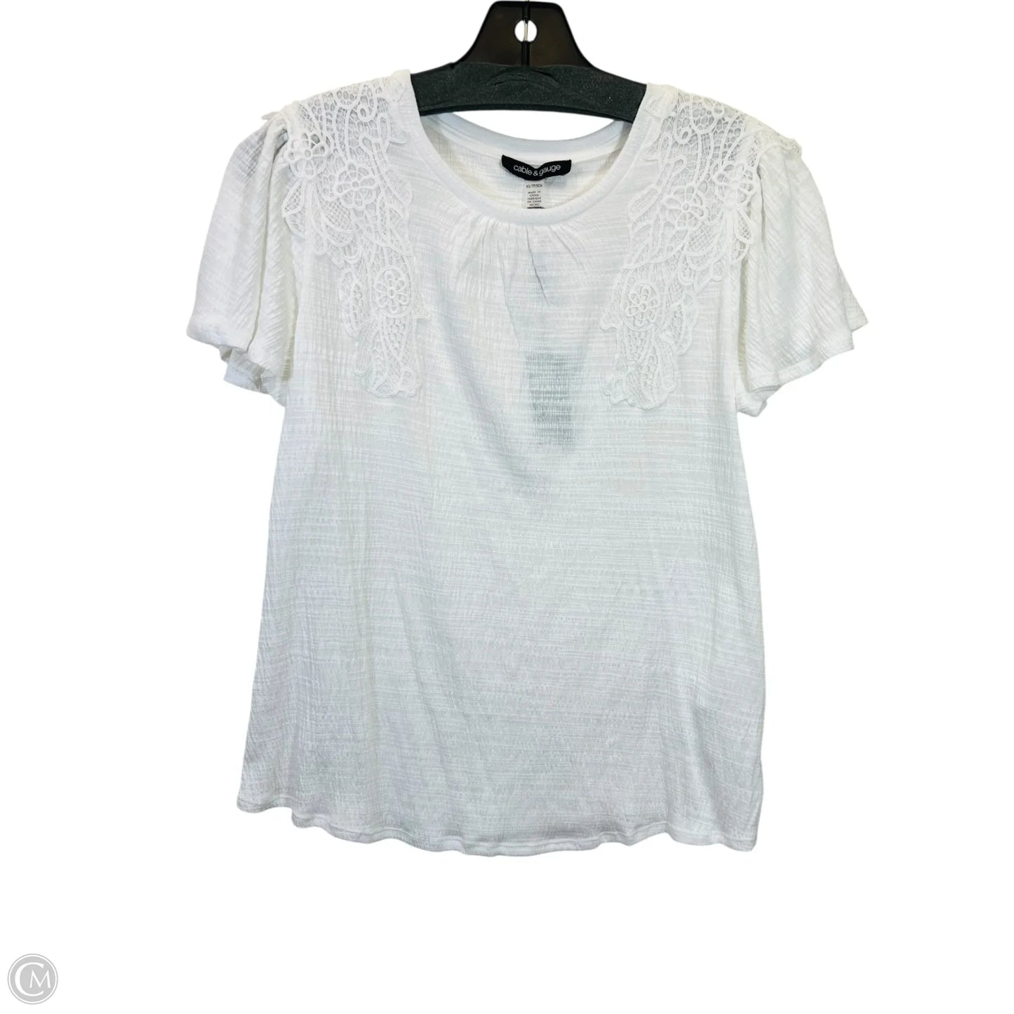 Top Short Sleeve By Cable And Gauge In White, Size: Xs