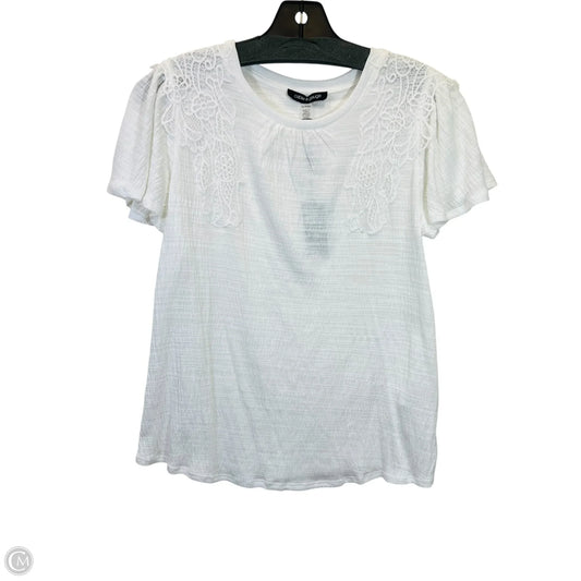 Top Short Sleeve By Cable And Gauge In White, Size: Xs