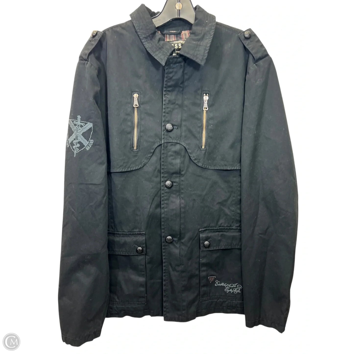 Jacket Utility By Guess In Black, Size: L