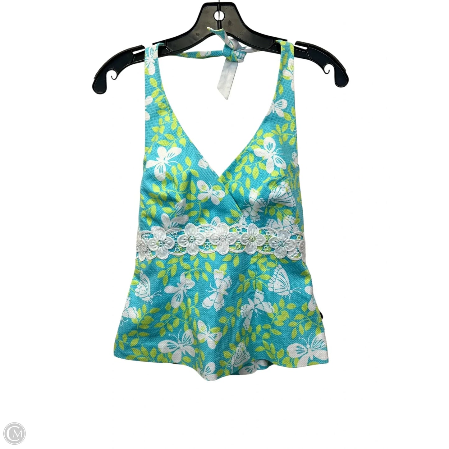 Top Sleeveless By Lilly Pulitzer In Blue & Green, Size: Xs