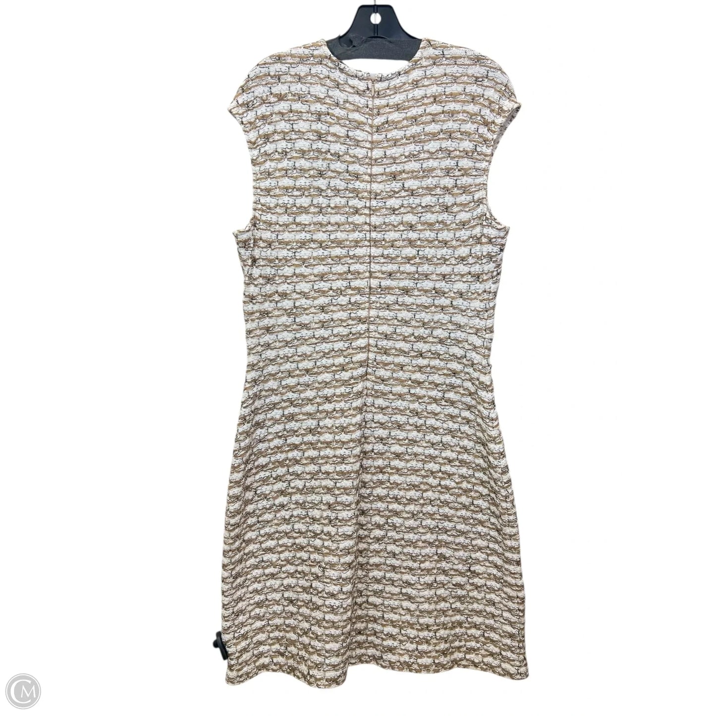 Dress Designer By St. John In Tan & White, Size: 12