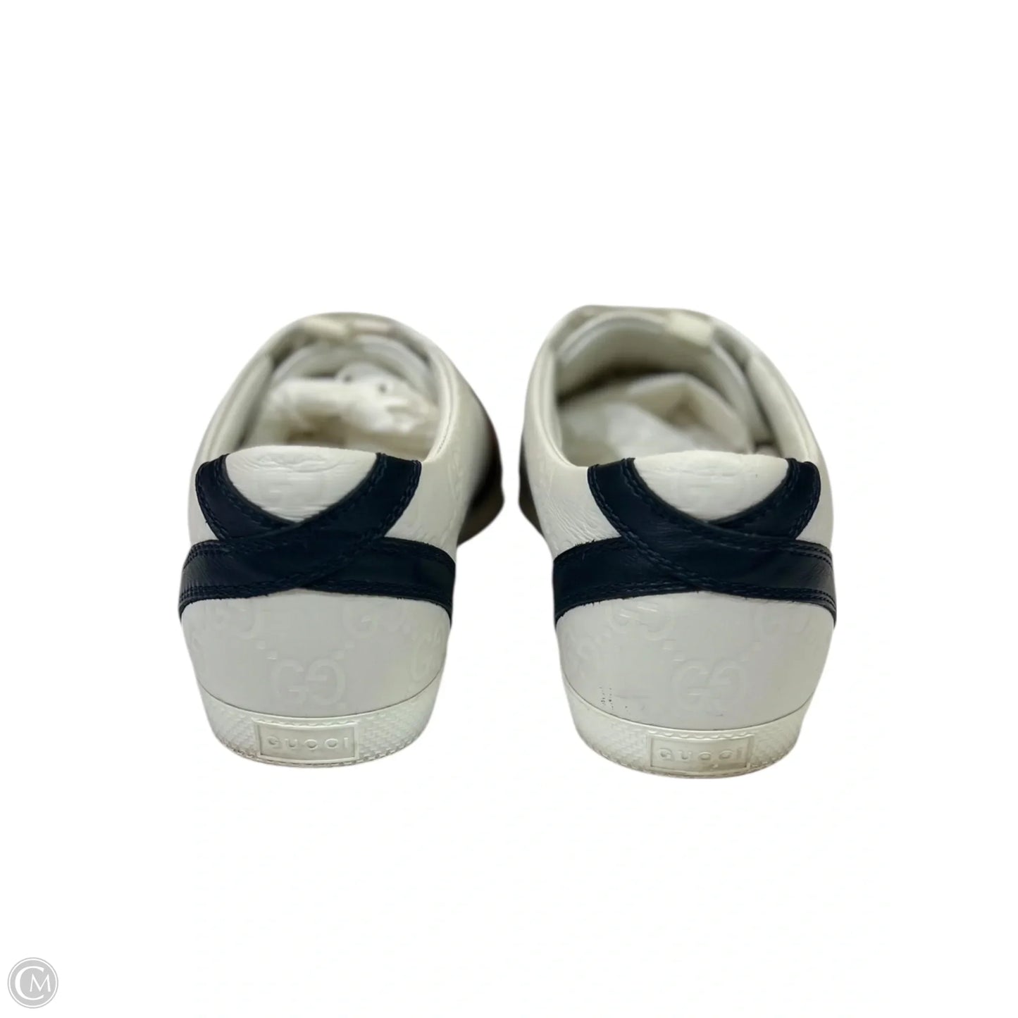 Shoes Luxury Designer By Gucci In Blue & Red & White, Size: 8