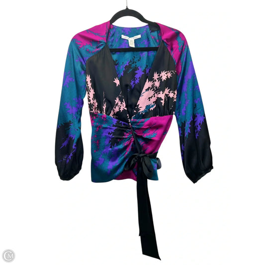 Top Long Sleeve Designer By Diane Von Furstenberg In Multi-colored, Size: Xs