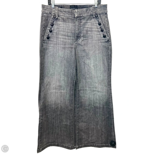 Jeans Wide Leg By White House Black Market In Grey Denim, Size: 14