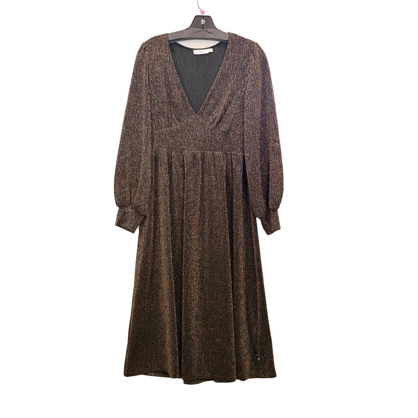 Dress Casual Maxi By Lush In Gold, Size: M