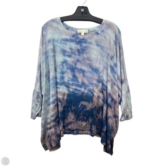 Poncho By River Sky In Tie Dye Print, Size: M