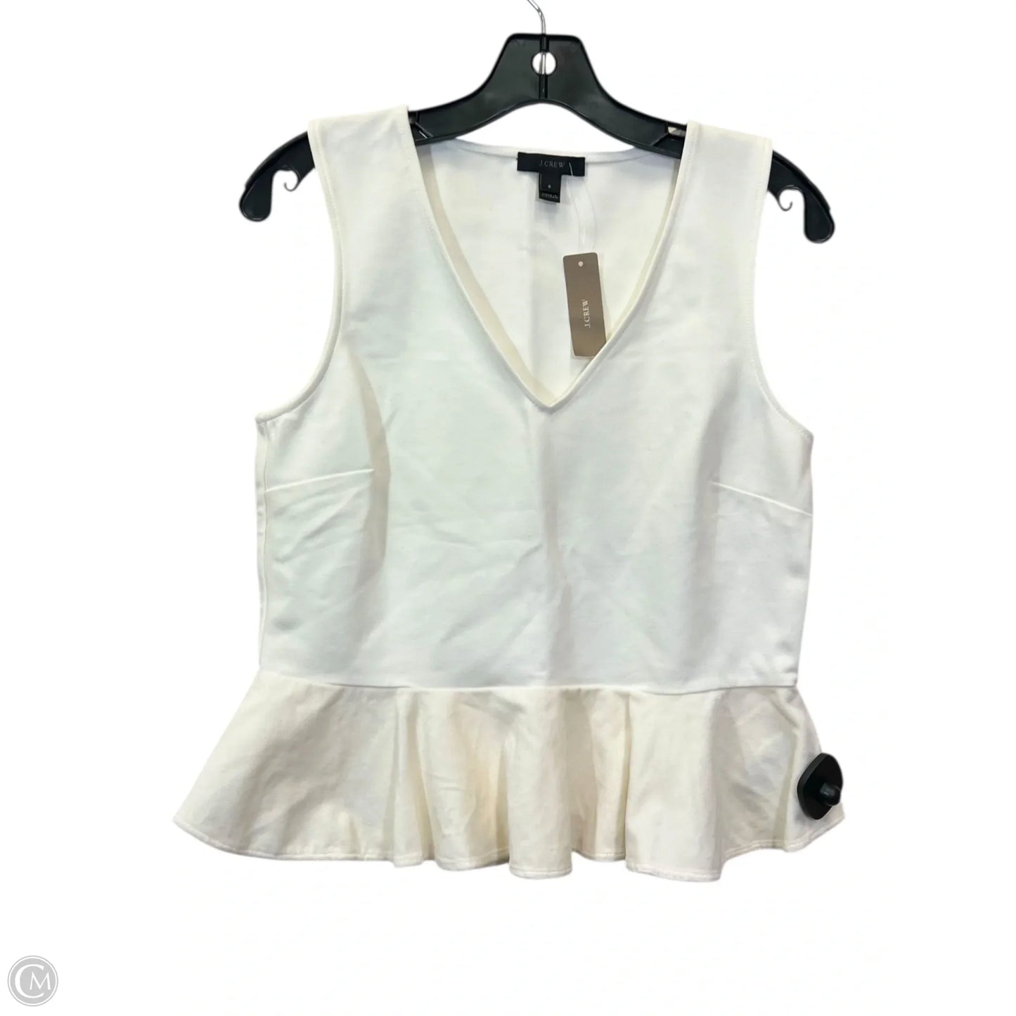 Top Sleeveless By J. Crew In Cream, Size: M