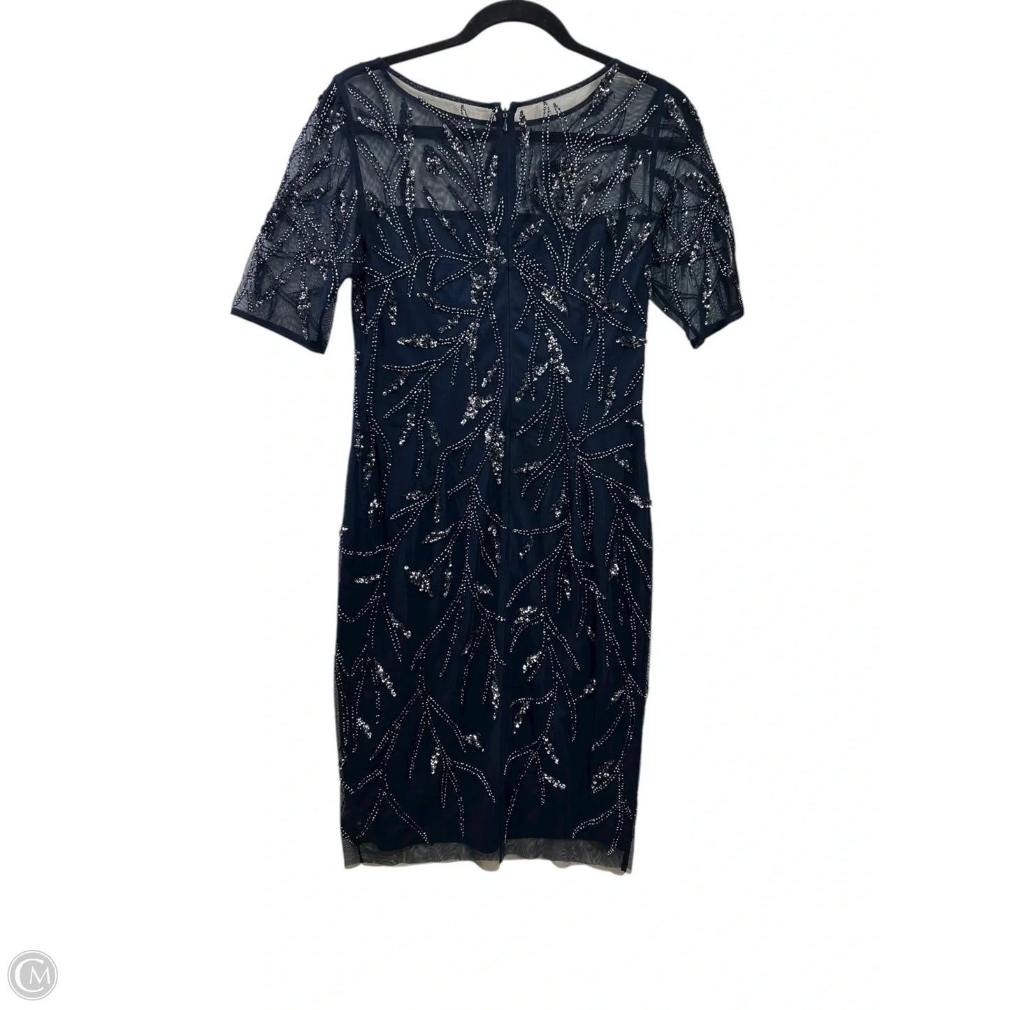 Dress Designer By Adrianna Papell In Navy, Size: S