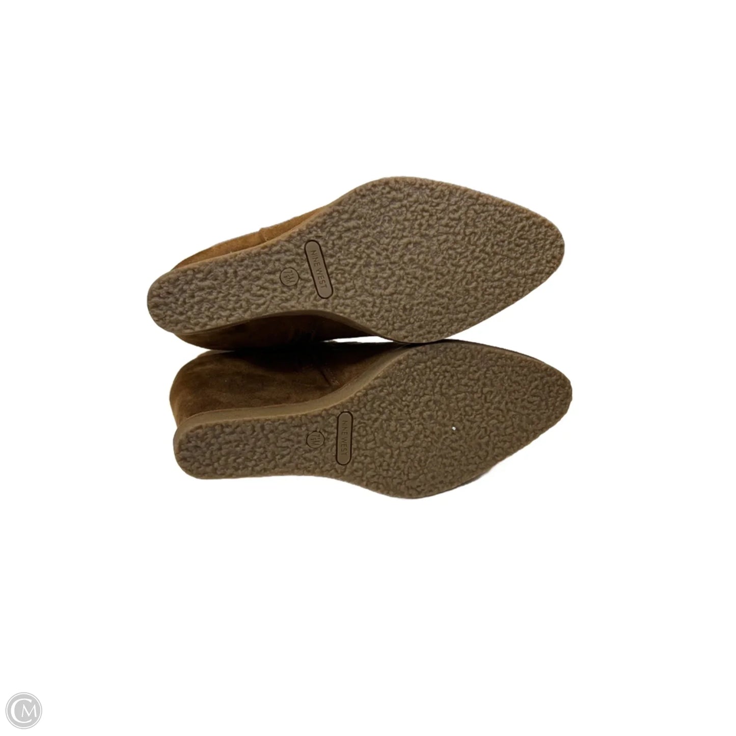 Boots Ankle Heels By Nine West In Brown, Size: 7.5