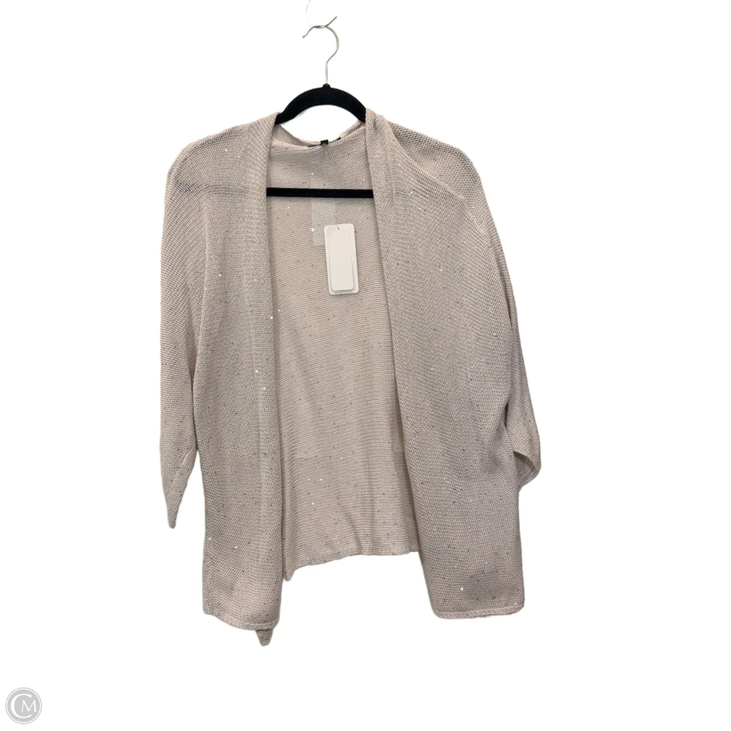 Cardigan Designer By Eileen Fisher In Tan, Size: Xl