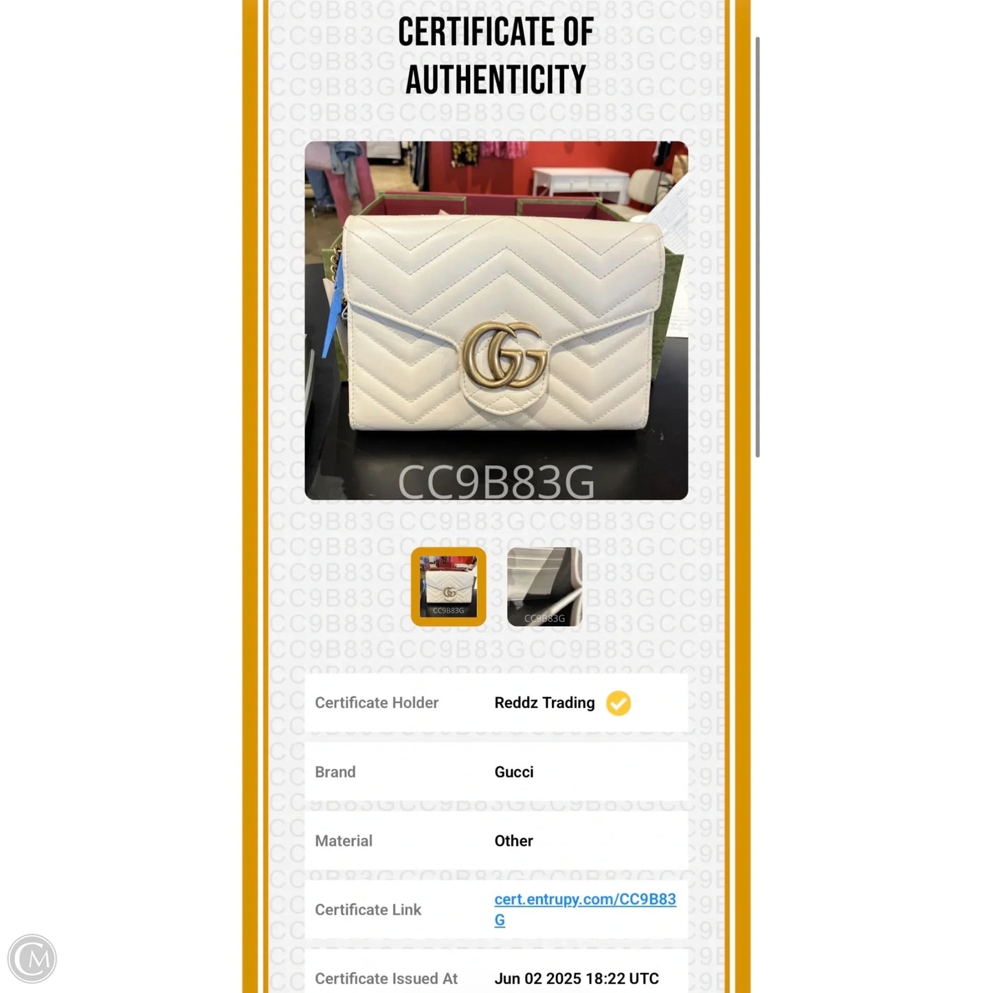 Handbag Designer By Gucci, Size: Small